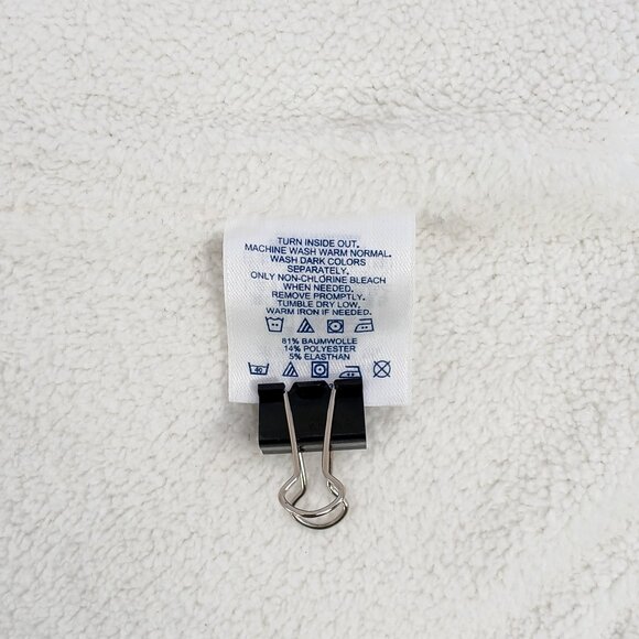 Land's End Cream Beige White Warm Heavy Sweatshirt Hoodie with Zipper EUC - Picture 5 of 5